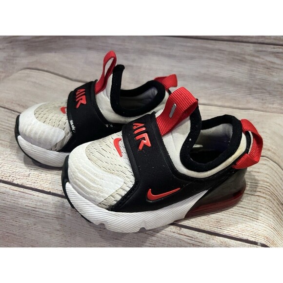 Nike Air Max 270 Crib Shoe Sneaker Red And Black Baby Shoes Size 5 - Picture 3 of 7